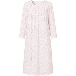 Camille Womens/Ladies Natural Cotton Long-Sleeved Nightdress / Pink